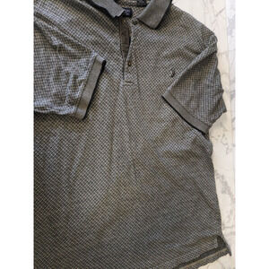 Mens L Blue Van Husen Short Sleeve Polo